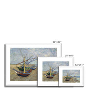 Fishing Boats on the Beach at Saintes-Maries Framed & Mounted Print