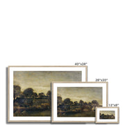 Farming Village at Twilight Framed & Mounted Print