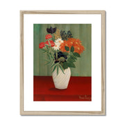 Bouquet of Flowers with China Asters and Tokyos (Bouquet de fleurs aux reines-marguerites et aux tokyos) Framed & Mounted Print
