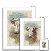 Head of a Cow, Étretat Framed & Mounted Print