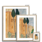 Cypresses and Houses at Cagnes (Cyprès et maisons à Cagnes) Framed & Mounted Print