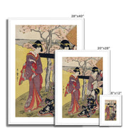 Gotenyama no Hanami Hidari Framed & Mounted Print