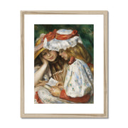 Two Girls Reading Framed & Mounted Print