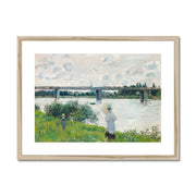 The Promenade with the Railroad Bridge, Argenteuil (1874) Framed & Mounted Print