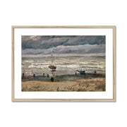 Beach at Scheveningen in Stormy Weather Framed & Mounted Print