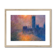 The Houses of Parliament, Sunset Framed & Mounted Print