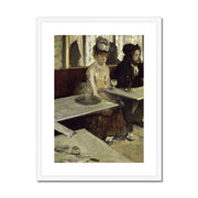 In a Café Framed & Mounted Print